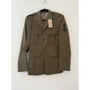 DSCP USMC Service Alpha Uniform Coat Olive Green Gabardine Jacket 42R NEW